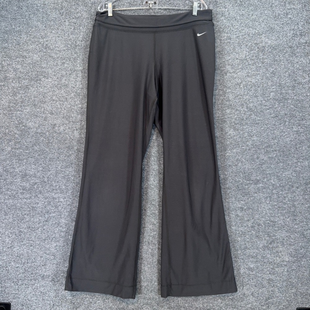 Nike Pants Womens XL Gray Wide Leg Fit Dry Sweatpants Athletic Workout Lounge